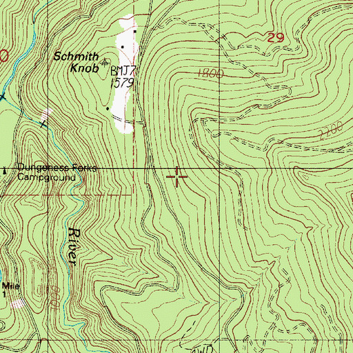 Topographic Map of Colonel Shelter (historical), WA
