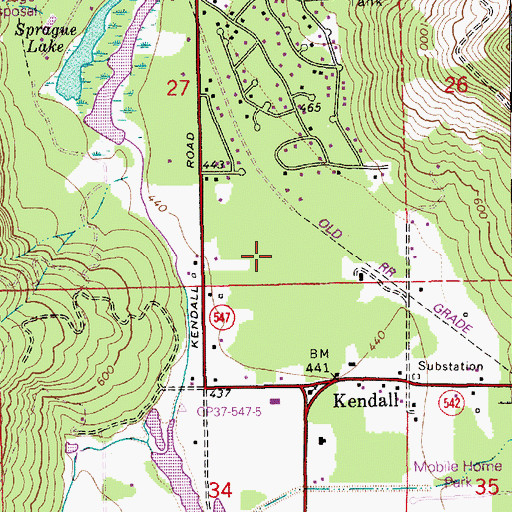 Topographic Map of Columbia Valley, WA