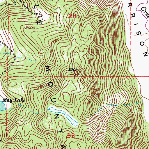 Topographic Map of Colville Mountain, WA