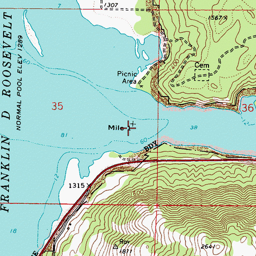 Topographic Map of Colville River, WA