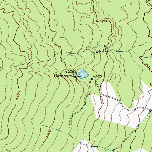 Topographic Map of Lake Comcomly, WA