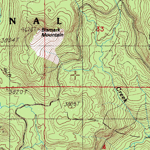 Topographic Map of Commonwealth Mine, WA