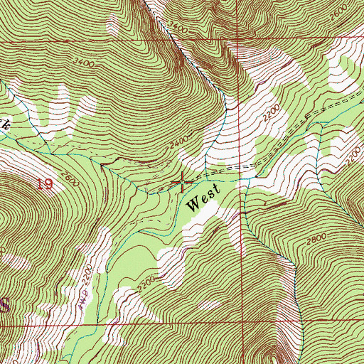 Topographic Map of Coney Creek, WA