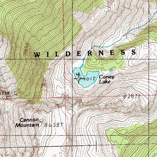 Topographic Map of Coney Lake, WA