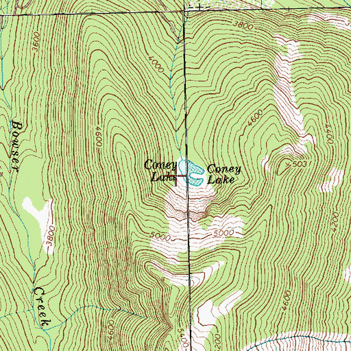 Topographic Map of Coney Lake, WA