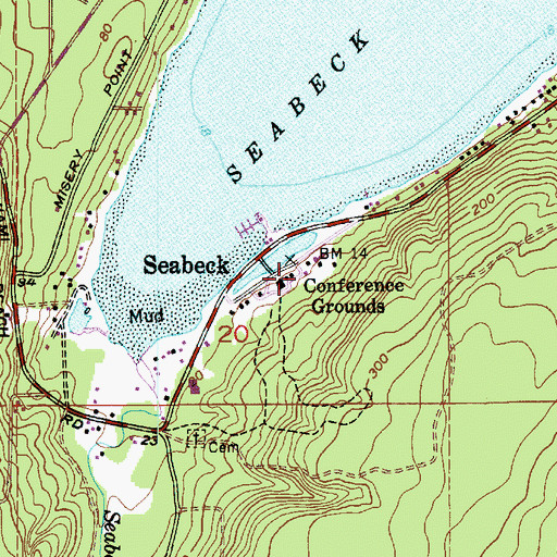 Topographic Map of Conference Grounds, WA
