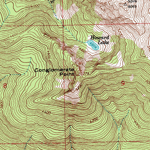 Topographic Map of Conglomerate Point, WA