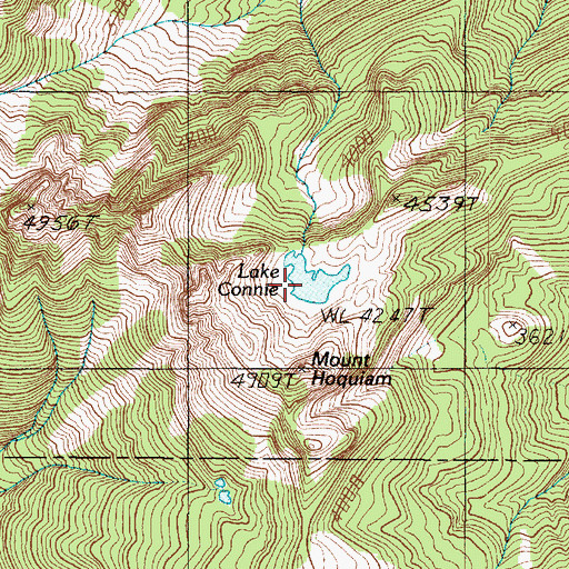 Topographic Map of Lake Connie, WA