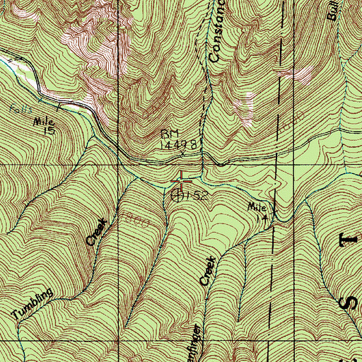 Topographic Map of Constance Creek, WA