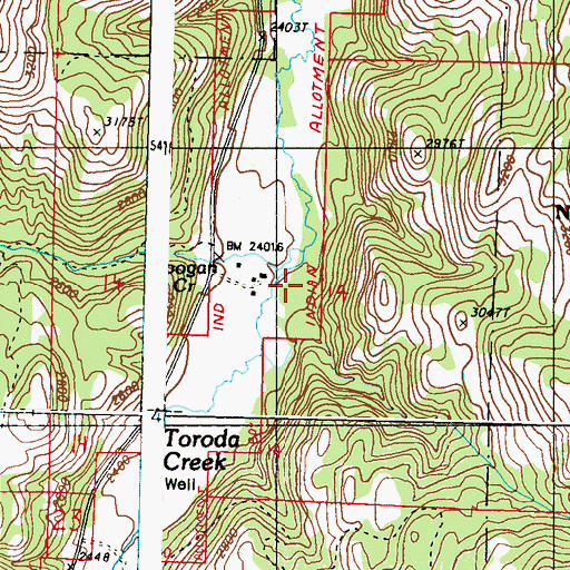 Topographic Map of Coogan Creek, WA