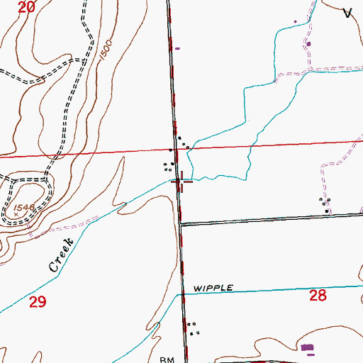 Topographic Map of Cooke Creek, WA