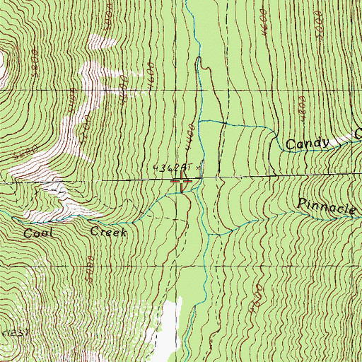 Topographic Map of Cool Creek, WA