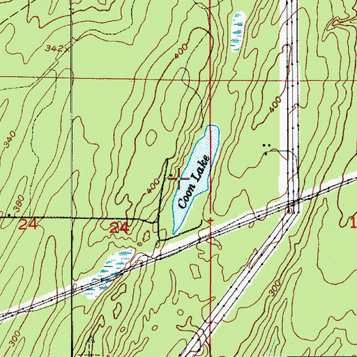 Topographic Map of Coon Lake, WA