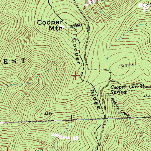 Topographic Map of Cooper Ridge, WA