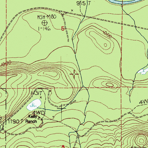 Topographic Map of Copper Canyon, WA