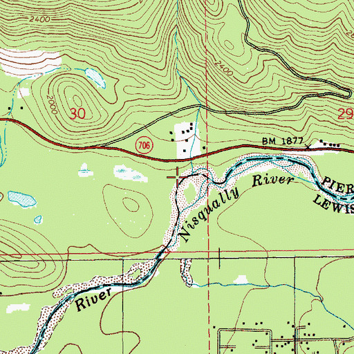 Topographic Map of Copper Creek, WA