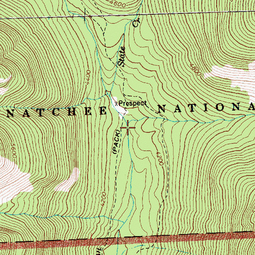 Topographic Map of Copper Creek, WA