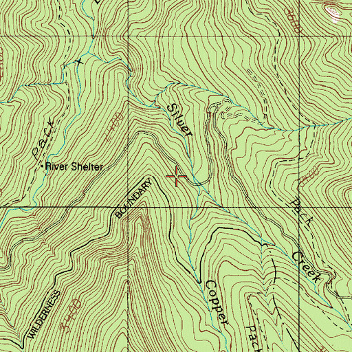 Topographic Map of Copper Creek, WA