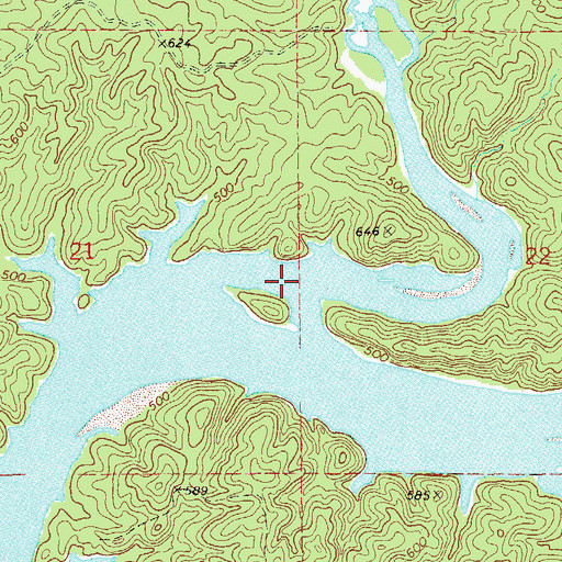 Topographic Map of Hillabee Creek, AL