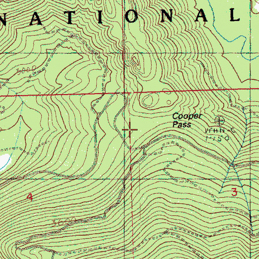 Topographic Map of Copper Pass, WA