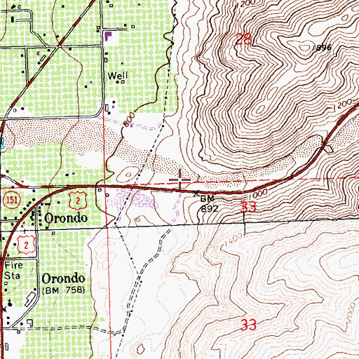 Topographic Map of Corbaley Canyon, WA