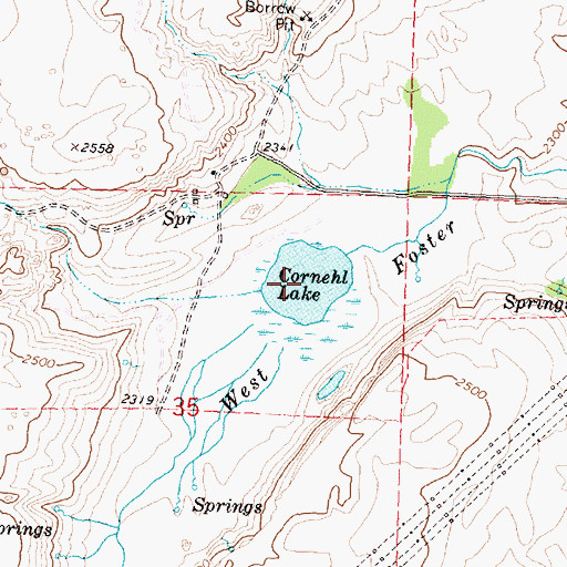 Topographic Map of Cornehl Lake, WA
