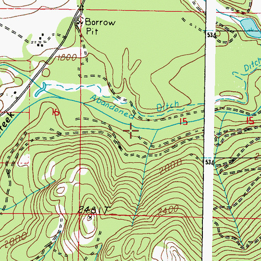 Topographic Map of Cornstalk Creek, WA