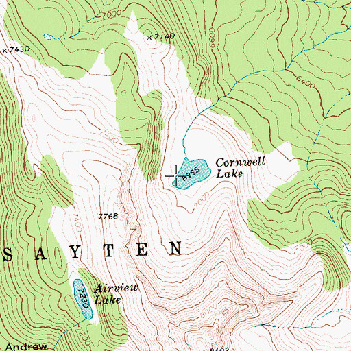 Topographic Map of Cornwell Lake, WA