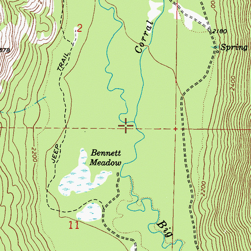 Topographic Map of Corral Creek, WA