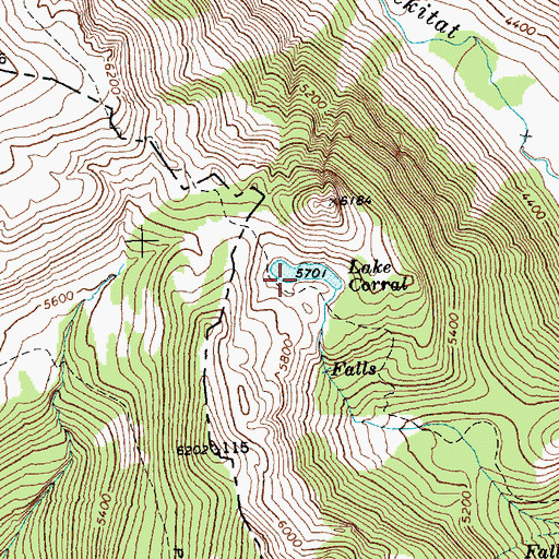 Topographic Map of Lake Corral, WA
