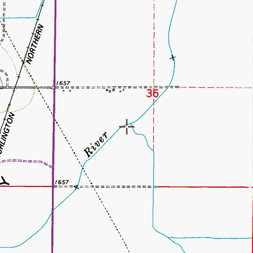 Topographic Map of Cottonwood Creek, WA