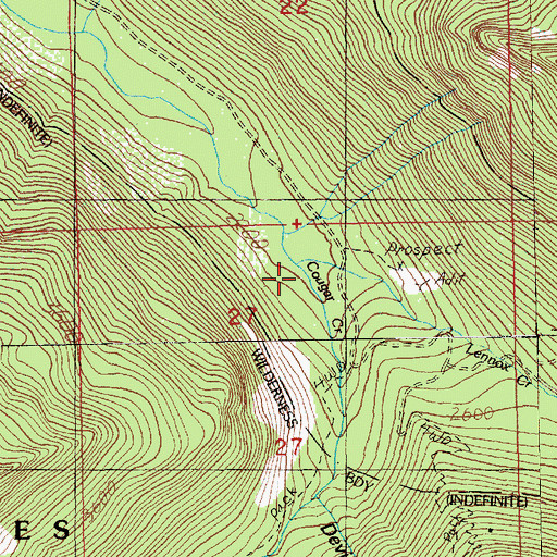 Topographic Map of Cougar Creek, WA