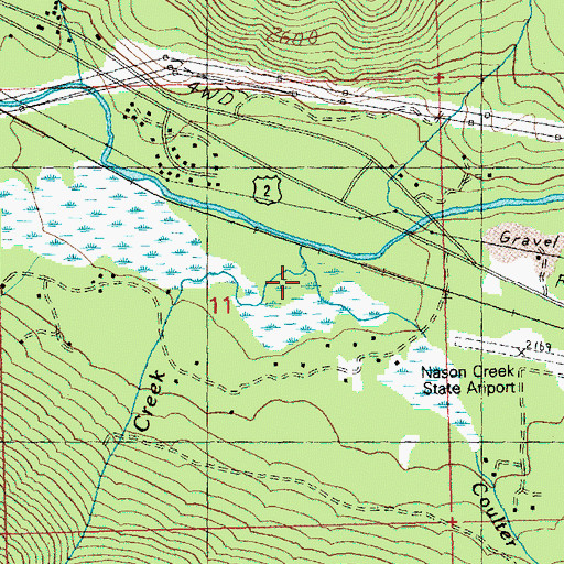 Topographic Map of Coulter Creek, WA