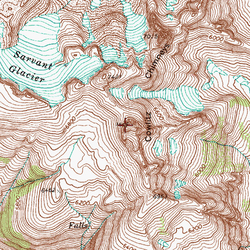 Topographic Map of Cowlitz Chimneys, WA
