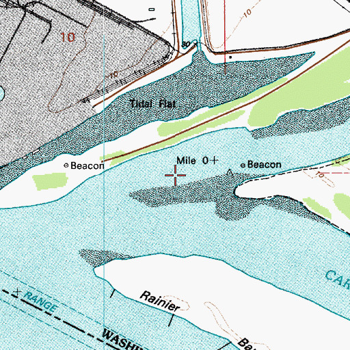 Topographic Map of Cowlitz River, WA