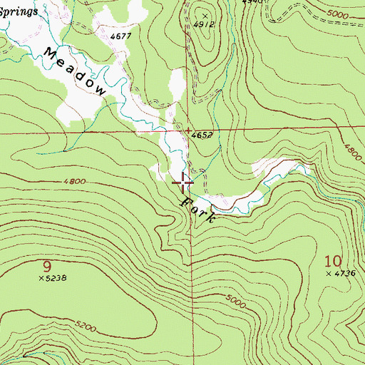 Topographic Map of Coyote Creek, WA