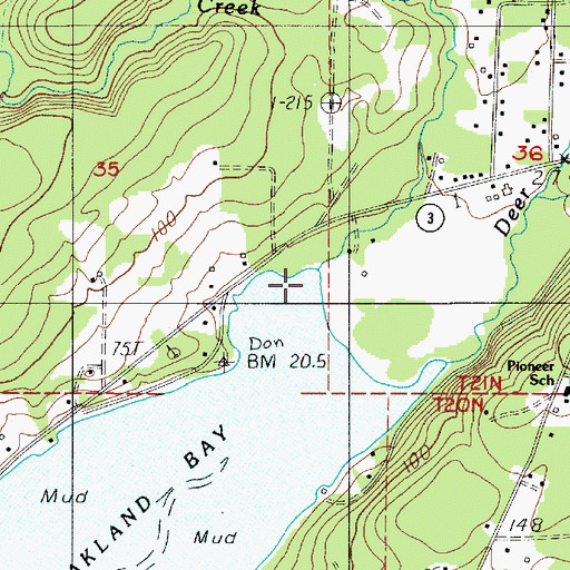 Topographic Map of Cranberry Creek, WA