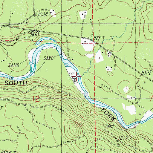 Topographic Map of Cranberry Creek, WA