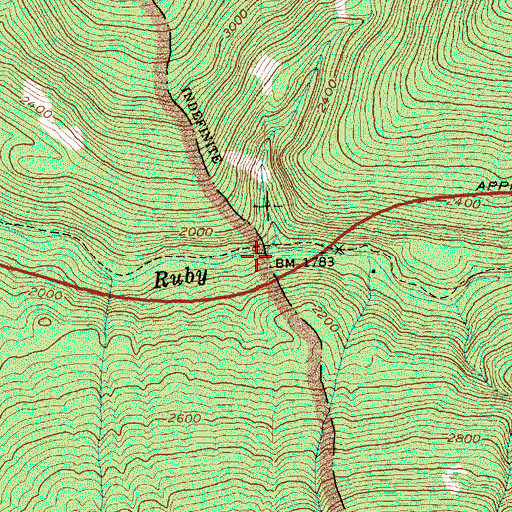 Topographic Map of Crater Creek, WA