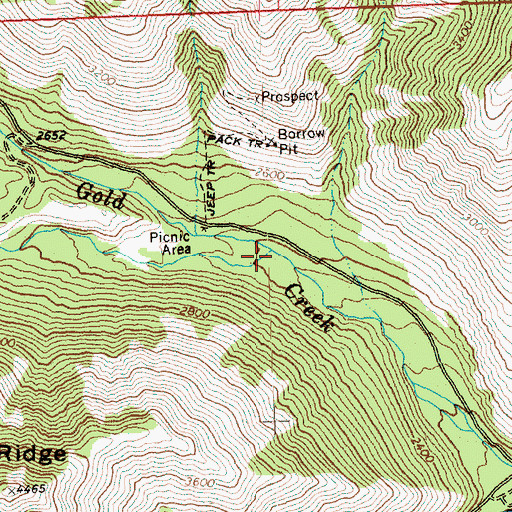 Topographic Map of Crater Creek, WA