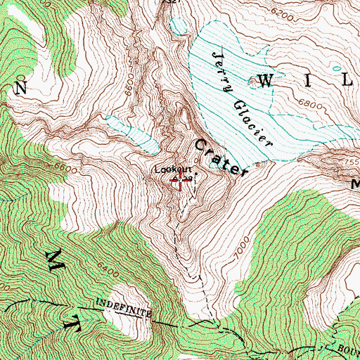 Topographic Map of Crater Mountain, WA