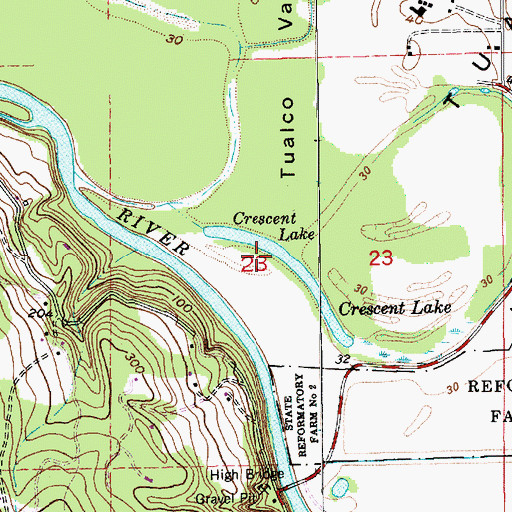 Topographic Map of Crescent Lake, WA