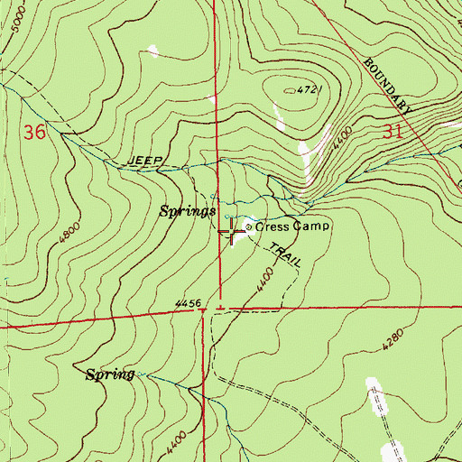 Topographic Map of Cress Camp, WA