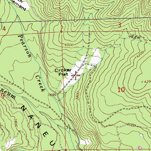 Topographic Map of Croker Flat, WA