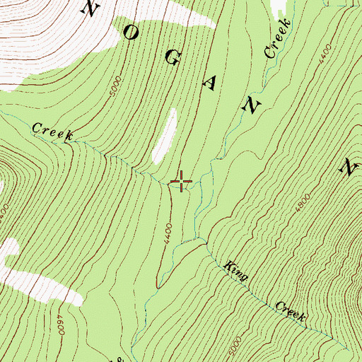 Topographic Map of Crow Creek, WA
