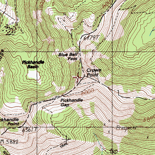 Topographic Map of Crown Point, WA