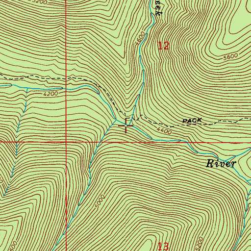 Topographic Map of Crutch Creek, WA