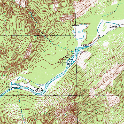 Topographic Map of Crystal Creek, WA