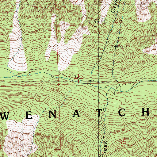Topographic Map of Crystal Creek, WA
