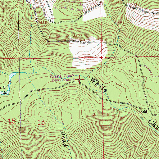 Topographic Map of Crystal Creek, WA